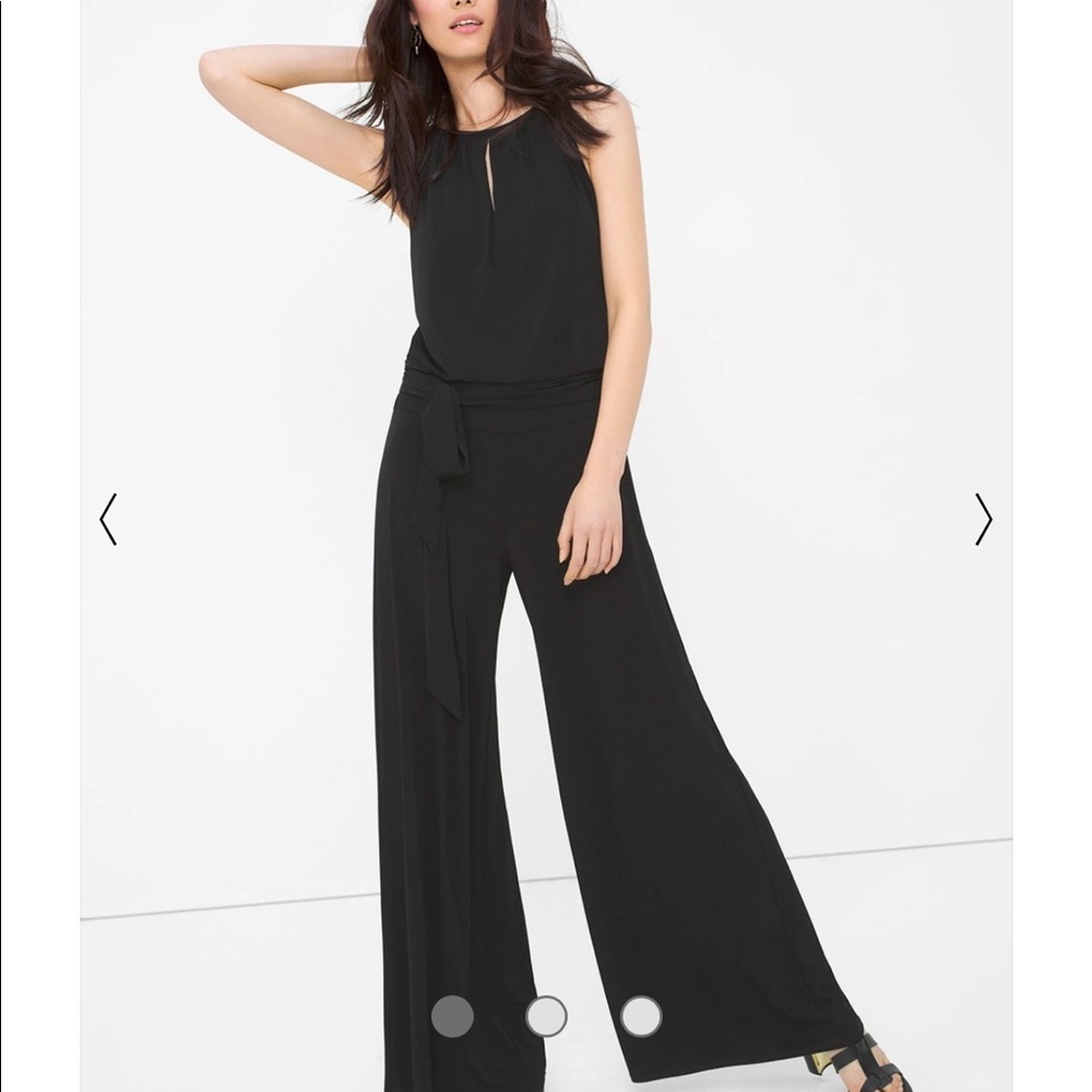 White House Black Market wide leg keyhole jumpsuit